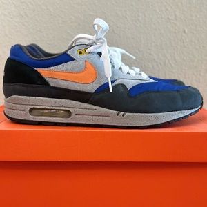 Nike Air Max 1 Skulls Pack (Royal) - Grey/Blue/Orange - Size 10.5 *RARE*